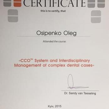 CCO System and interdisciplinary Management of complex dental cases (Осипенко)
