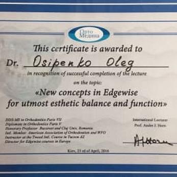 New concepts in Edgewise for utmost esthetic balance and function (Осипенко)